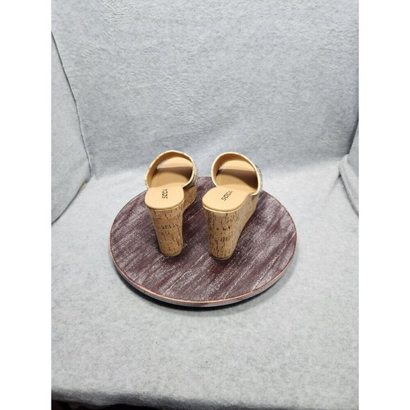 Soda Womens Snake Print Cork Wedge Sandals Size 8 - Picture 5 of 12